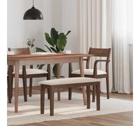 vidaXL Panca 90 cm Marrone in Legno Massello di Hevea