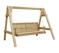 Panca a dondolo da giardino in pino impregnato 205x150x157 cm