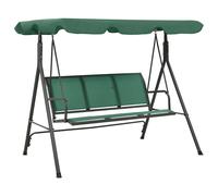 vidaXL Panca a Dondolo da Giardino Verde 170 cm Textilene e Acciaio