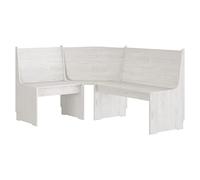 vidaXL Panca Angolare 151 cm in Pino Massello Bianco