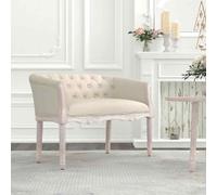 vidaXL Panca Beige 98x56x69 cm Color Lino