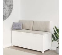 VIDAXL - Panca Bianca 110x41x76,5 cm in Legno Massello di Pino