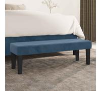 vidaXL Panca imbottita Velluto Blu scuro 100x30x30 cm