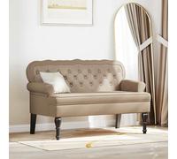 vidaXL Panca Chesterfield Cappuccino 119,5 x 64,5 x 75 cm