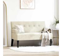vidaXL Panca Chesterfield Crema 112 x 65,5 x 75 cm Velluto