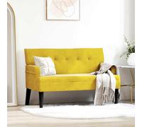 vidaXL Panca Chesterfield Giallo 112 x 65,5 x 75 cm Velluto
