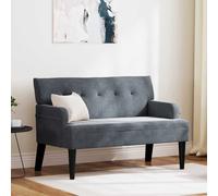 vidaXL Panca Chesterfield Grigio scuro 112 x 65,5 x 75 cm Velluto