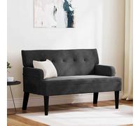vidaXL Panca Chesterfield Nero 112 x 65,5 x 75 cm Velluto