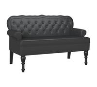 vidaXL Panca Chesterfield Nero 119,5 x 64,5 x 75 cm Pelle Sintetica