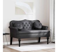 vidaXL Panca Chesterfield Nero 120,5 x 65 x 75 cm Pelle Sintetica