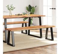 vidaXL Panca con Bordi Vivi 160 cm in Legno Massello di Acacia