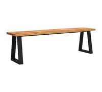 vidaXL Panca con Bordi Vivi 160 cm in Legno Massello di Acacia