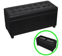 Vidaxl - Panca con Contenitore in Pelle Artificiale Nero