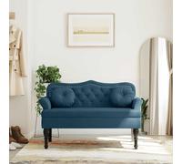 vidaXL Panca con Cuscini Blu 120,5x65x75 cm in Velluto