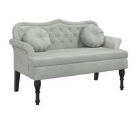 VIDAXL - Panca Con Cuscini Grigio Chiaro 120,5x65x75 Cm In Velluto