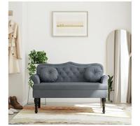 vidaXL Panca con Cuscini Grigio Scuro 120,5x65x75 cm in Velluto