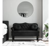 vidaXL Panca con Cuscini Nera 120,5x65x75 cm in Velluto, Panca per Interni, Panca per corridoio, Panca Imbottita, Panca per Ingresso