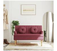 VIDAXL - Panca Con Cuscini Rosso Vino 113x64,5x75,5 Cm In Tessuto