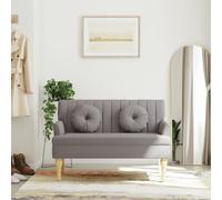 vidaXL Panca con Cuscini Tortora 113x64,5x75,5 cm in Tessuto