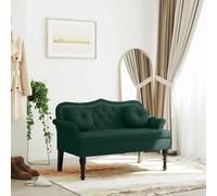 vidaXL Panca con Cuscini Verde Scuro 120,5x65x75 cm in Velluto, Panca per Interni, Panca per corridoio, Panca Imbottita, Panca per Ingresso