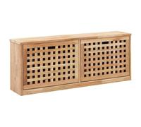 vidaXL Panca con Scarpiera Cassa Solida Robusta Resistente Durevole Pratica Ampia Comoda Utile Baule Conveniente 94x20x38 cm Legno Massello di Noce