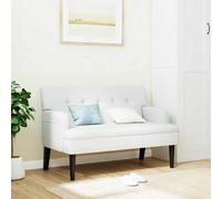 vidaXL Panca con Schienale Bianca 112x65,5x75 cm in Similpelle, Panca per Interni, Panca per corridoio, Panca Imbottita, Panca per Ingresso