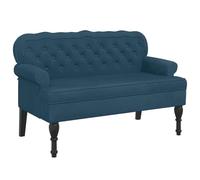 vidaXL Panca con Schienale Blu 119,5x64,5x75 cm in Velluto, Panca per Interni, Panca per corridoio, Panca Imbottita, Panca per Ingresso
