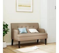 vidaXL Panca con Schienale Cappuccino 112x65,5x75 cm in Similpelle