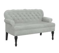 vidaXL Panca con Schienale Grigio Chiaro 112x65,5x75 cm in Velluto