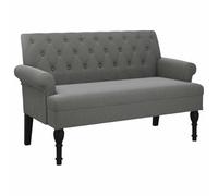 vidaXL Panca con Schienale Grigio Scuro 120x62x75,5 cm in Tessuto