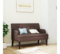 VIDAXL - Panca Con Schienale Marrone 112x65,5x75 Cm In Similpelle