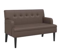 VIDAXL - Panca Con Schienale Marrone 112x65,5x75 Cm In Similpelle