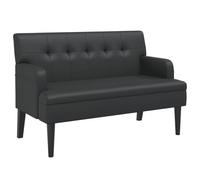 vidaXL Panca con schienale nera 112x65,5x75 cm in similpelle