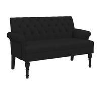 vidaXL Panca con Schienale Nera 120x62x75,5 cm in Tessuto