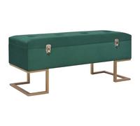 VIDAXL - Panca Con Vano Portaoggetti 105 Cm In Velluto Verde