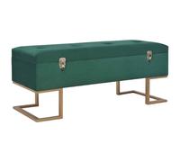 vidaXL Panca con Vano Portaoggetti 105 cm in Velluto Verde