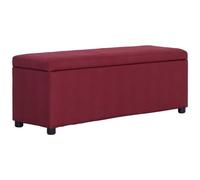 VIDAXL - Panca Con Vano Portaoggetti 116 Cm Rosso Vino In Poliestere