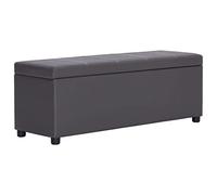 vidaXL Panca con Vano Portaoggetti Elegante Morbida Panchina Stoccaggio Moderna Cassapanca per Ingresso 116 cm Grigia in Similpelle