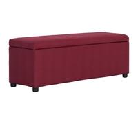 vidaXL Panca con Vano Portaoggetti Elegante Morbida Panchina Stoccaggio Moderna Cassapanca per Ingresso 116 cm Rosso Vino in Poliestere