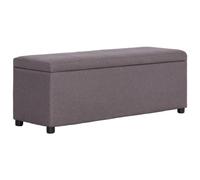 vidaXL Panca con Vano Portaoggetti Elegante Morbida Panchina Stoccaggio Moderna Cassapanca per Ingresso 116 cm Grigio Talpa in Poliestere