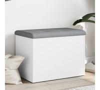 vidaXL Panca Portaoggetti Bianca 62x42x45 cm in Legno Multistrato, panca portascarpe, panca scarpiera, mobile portaoggetti, panca, scarpiera