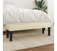 vidaXL Panca Crema 100x30x30 cm in Similpelle