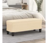 vidaXL Panca Crema 100x35x41 cm in Tessuto