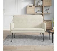 vidaXL Panca Crema 108x79x79 cm in Velluto