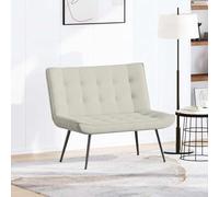 vidaXL Panca Crema 110x74x84 cm in Velluto