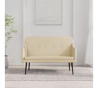 vidaXL Panca Crema 110x76x80 cm in Tessuto