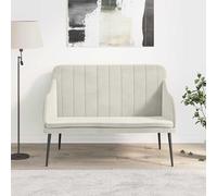 vidaXL Panca Crema 110x76x80 cm in Velluto