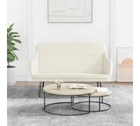 vidaXL Panca Crema 110x76x80 cm in Velluto