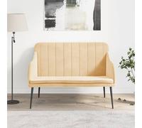 vidaXL Panca Crema 110x76x80 cm in Velluto