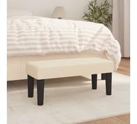 vidaXL Panca Crema 70x30x30 cm in Tessuto